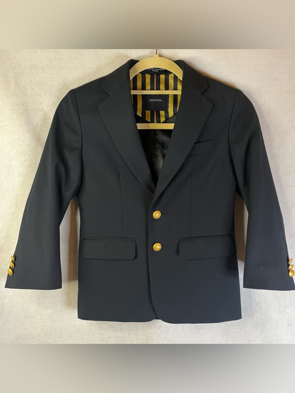 Nautica Boys Blazer Navy Blue‎ NWOT Sz 8 Gold Buttons